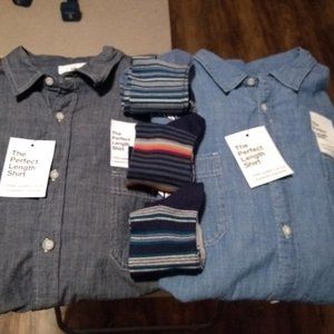 Men's STRETCH Chambray Shirts w/Socks!!